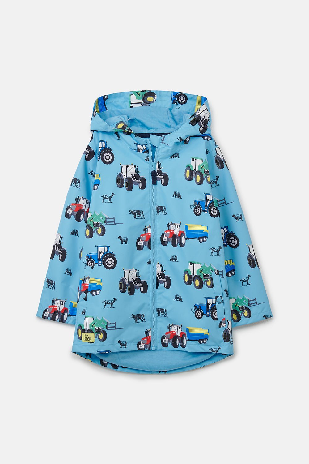 Ethan Jacket - Blue Tractor Print-Lighthouse