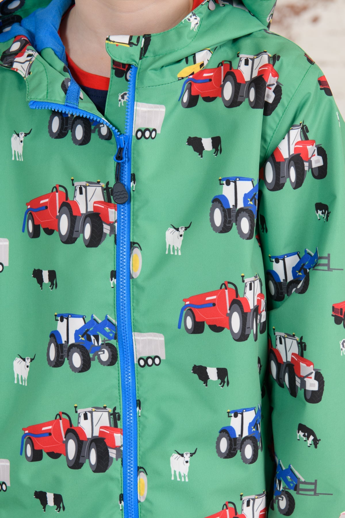 Ethan Jacket - Peagreen Tractor Print