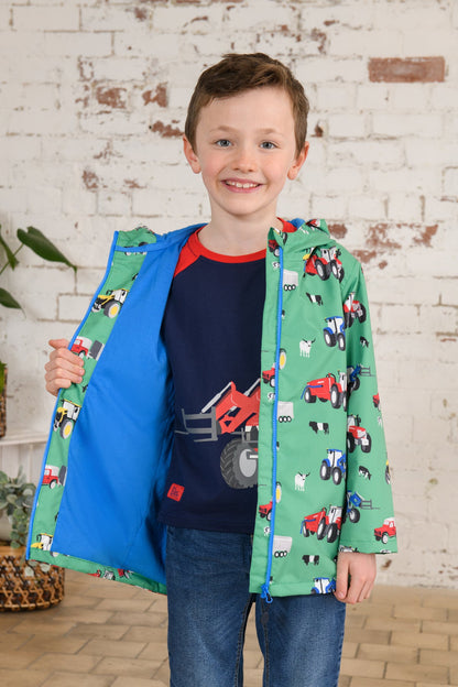 Ethan Jacket - Peagreen Tractor Print-Lighthouse