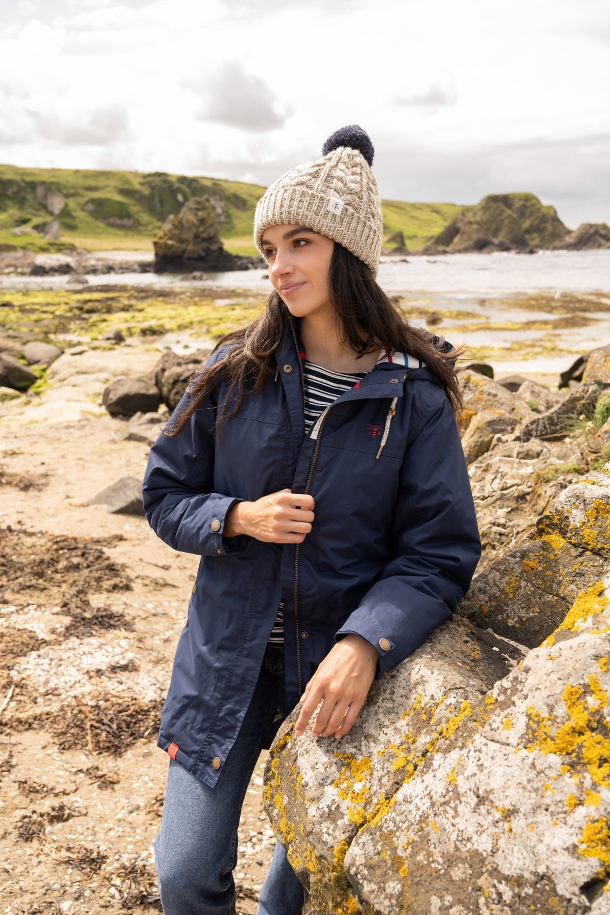 Eva Long Coat - Navy-Lighthouse