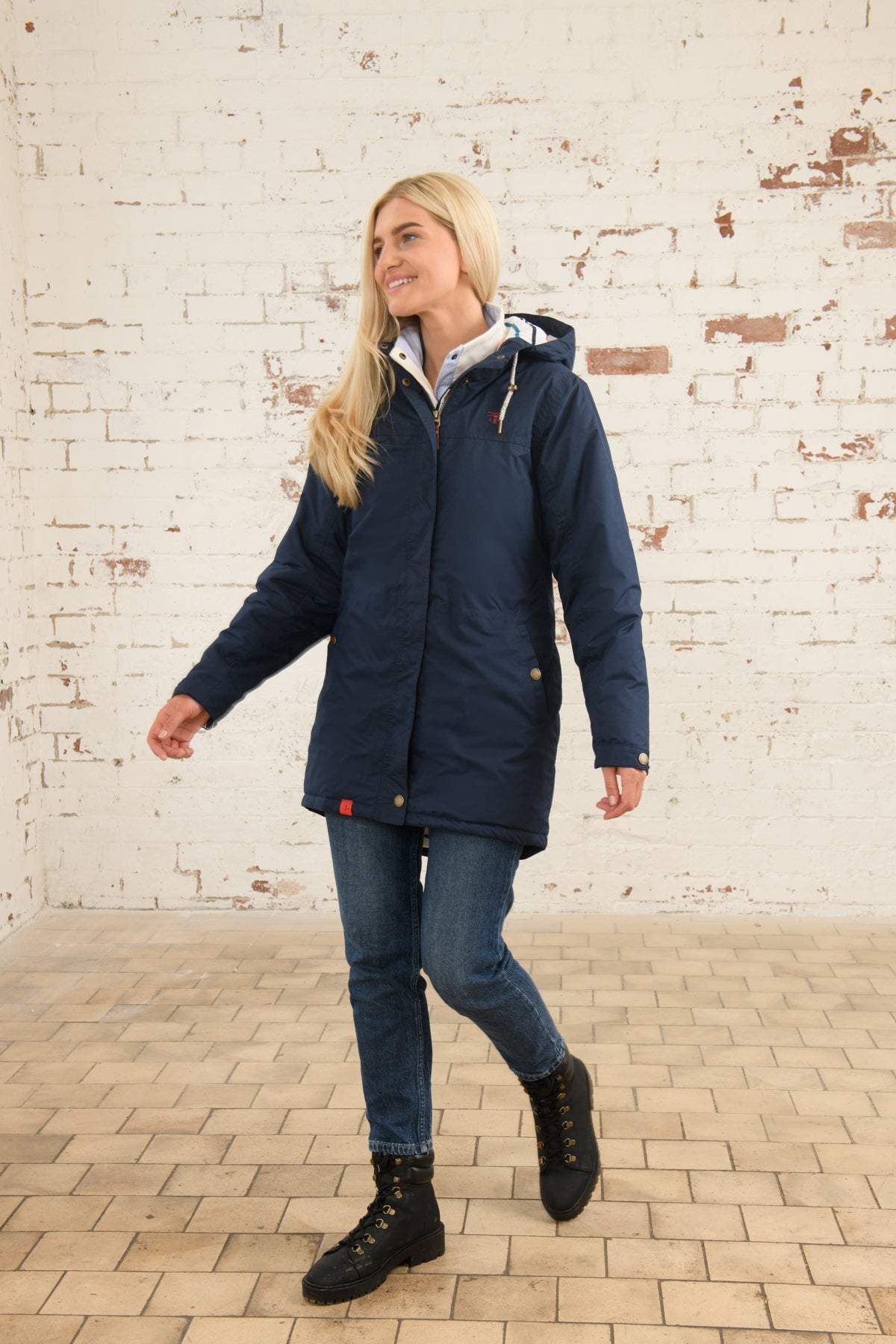 Eva Long Coat - Navy-Lighthouse