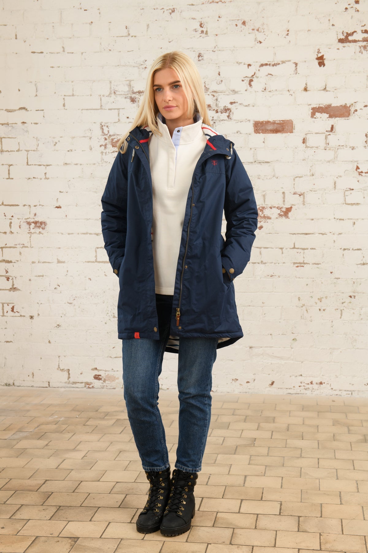 Eva Long Coat - Navy-Lighthouse