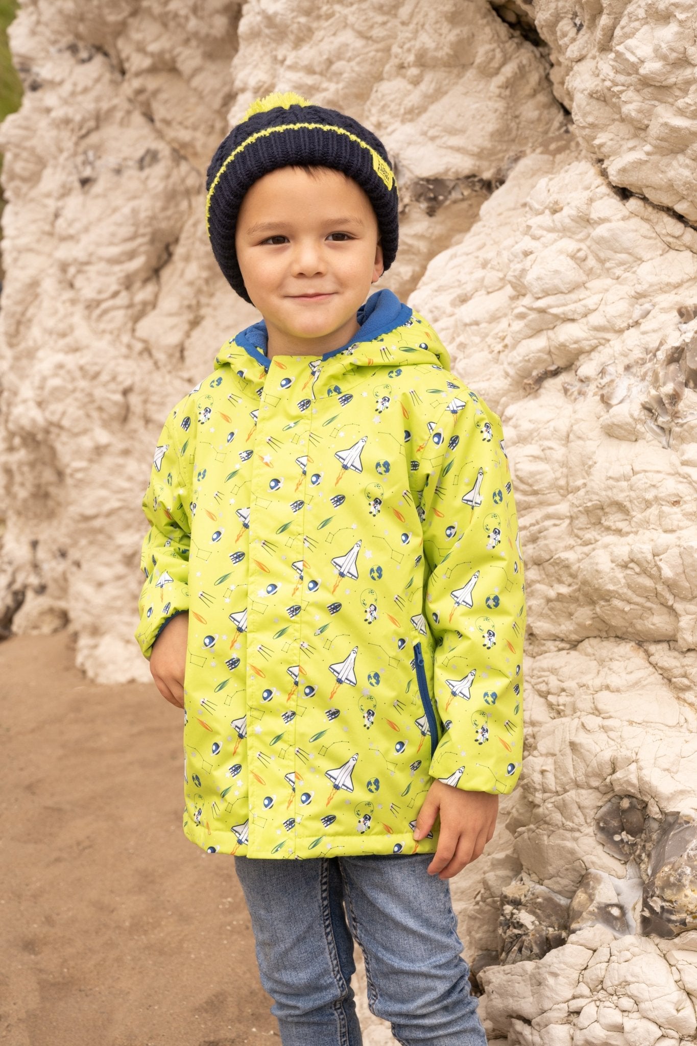 Finlay Coat - Lime Space Print-Lighthouse