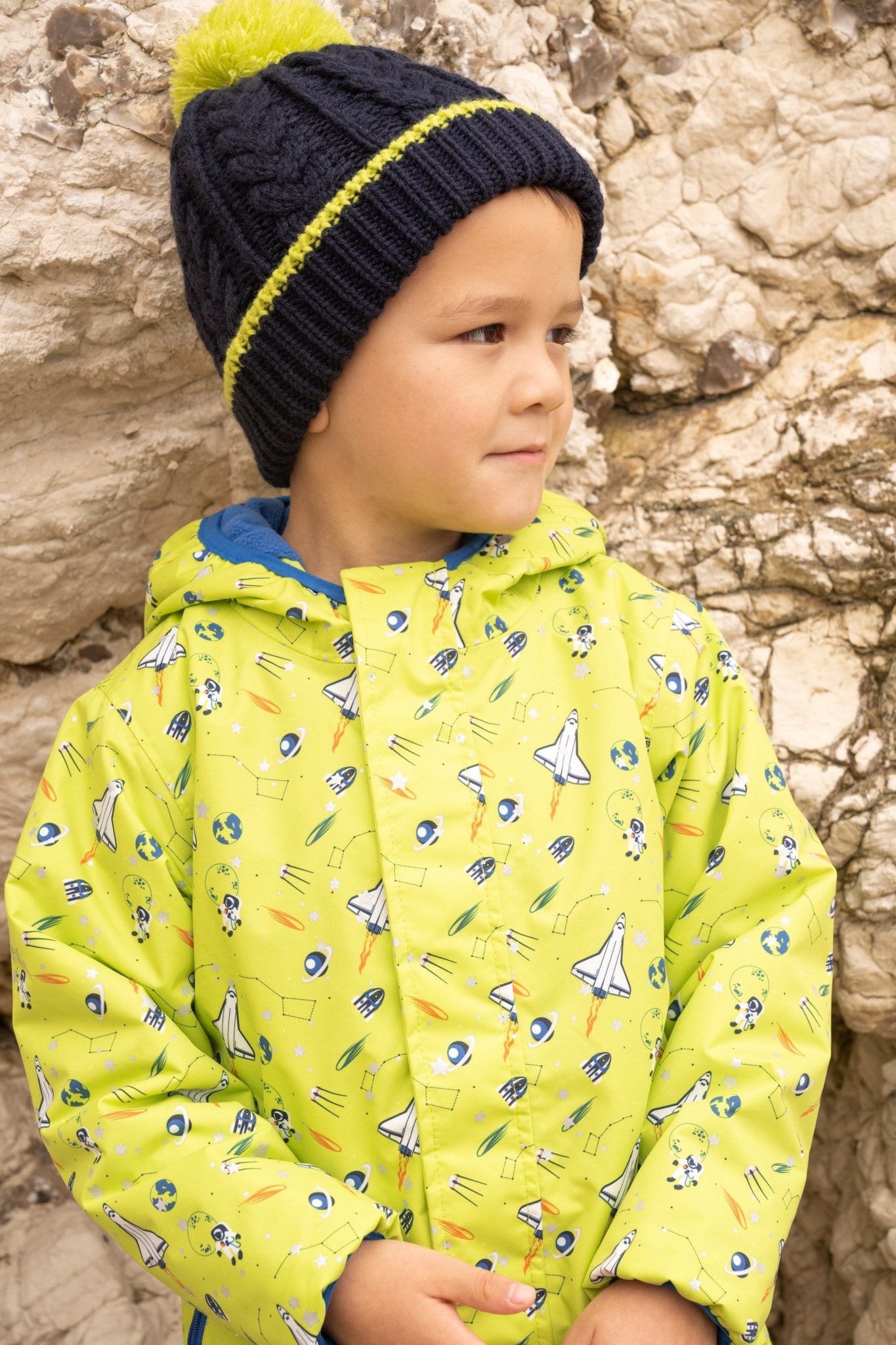 Finlay Coat - Lime Space Print-Lighthouse