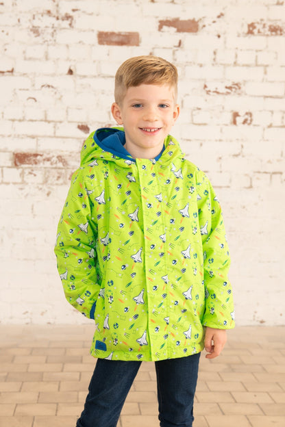 Finlay Coat - Lime Space Print-Lighthouse