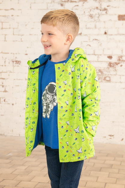 Finlay Coat - Lime Space Print-Lighthouse