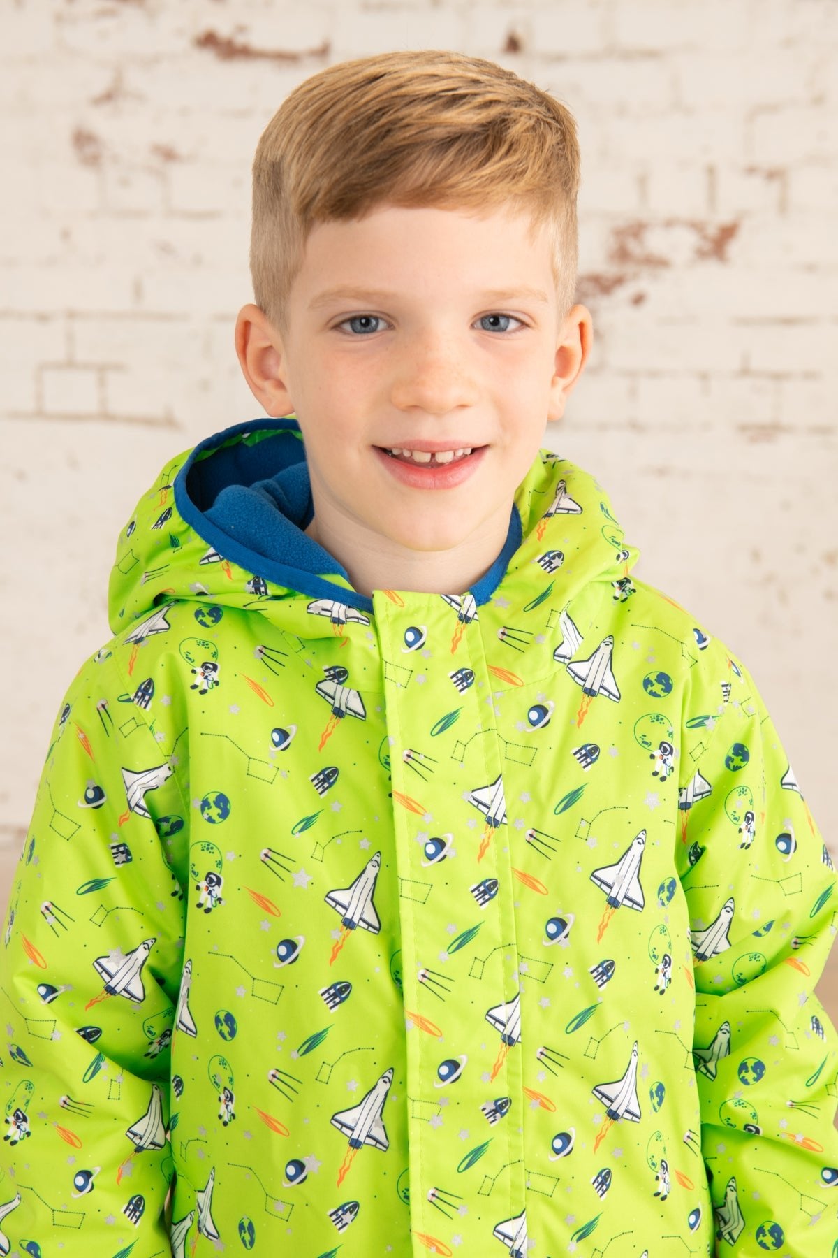 Finlay Coat - Lime Space Print-Lighthouse