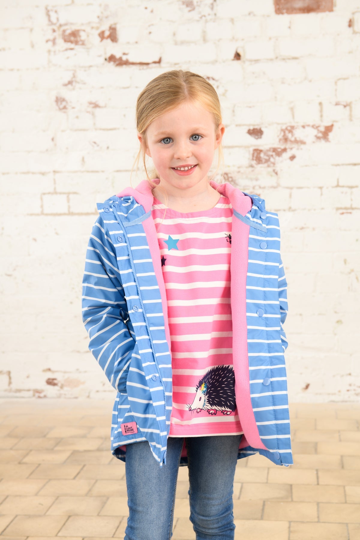 Freya Coat - Denim Stripe-Lighthouse