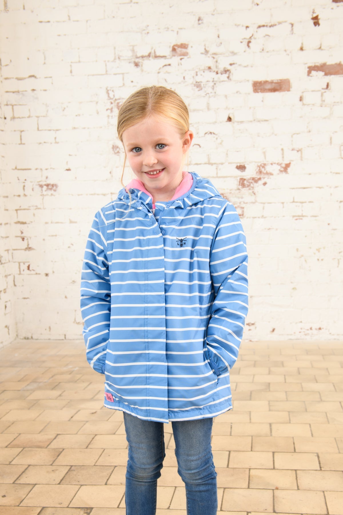 Freya Coat - Denim Stripe-Lighthouse