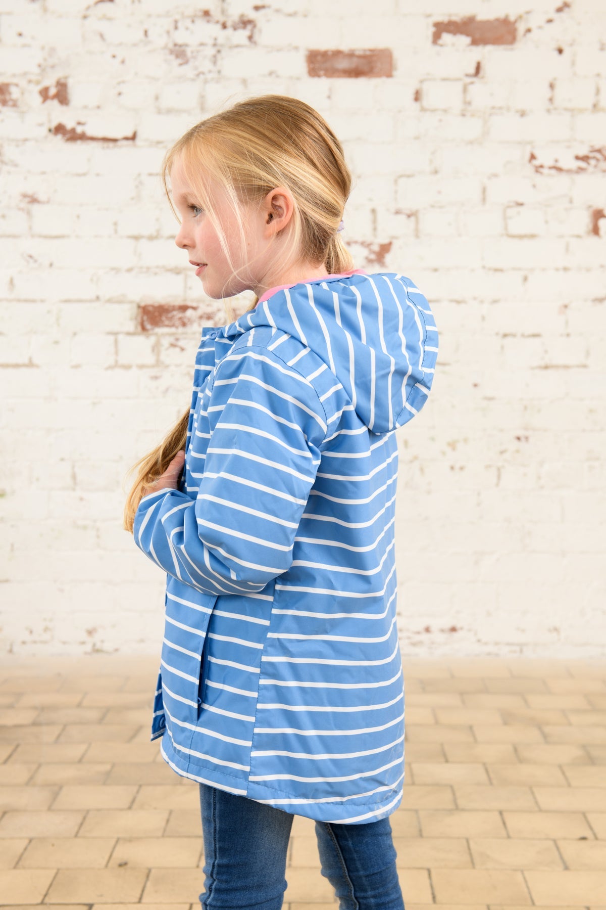 Freya Coat - Denim Stripe-Lighthouse