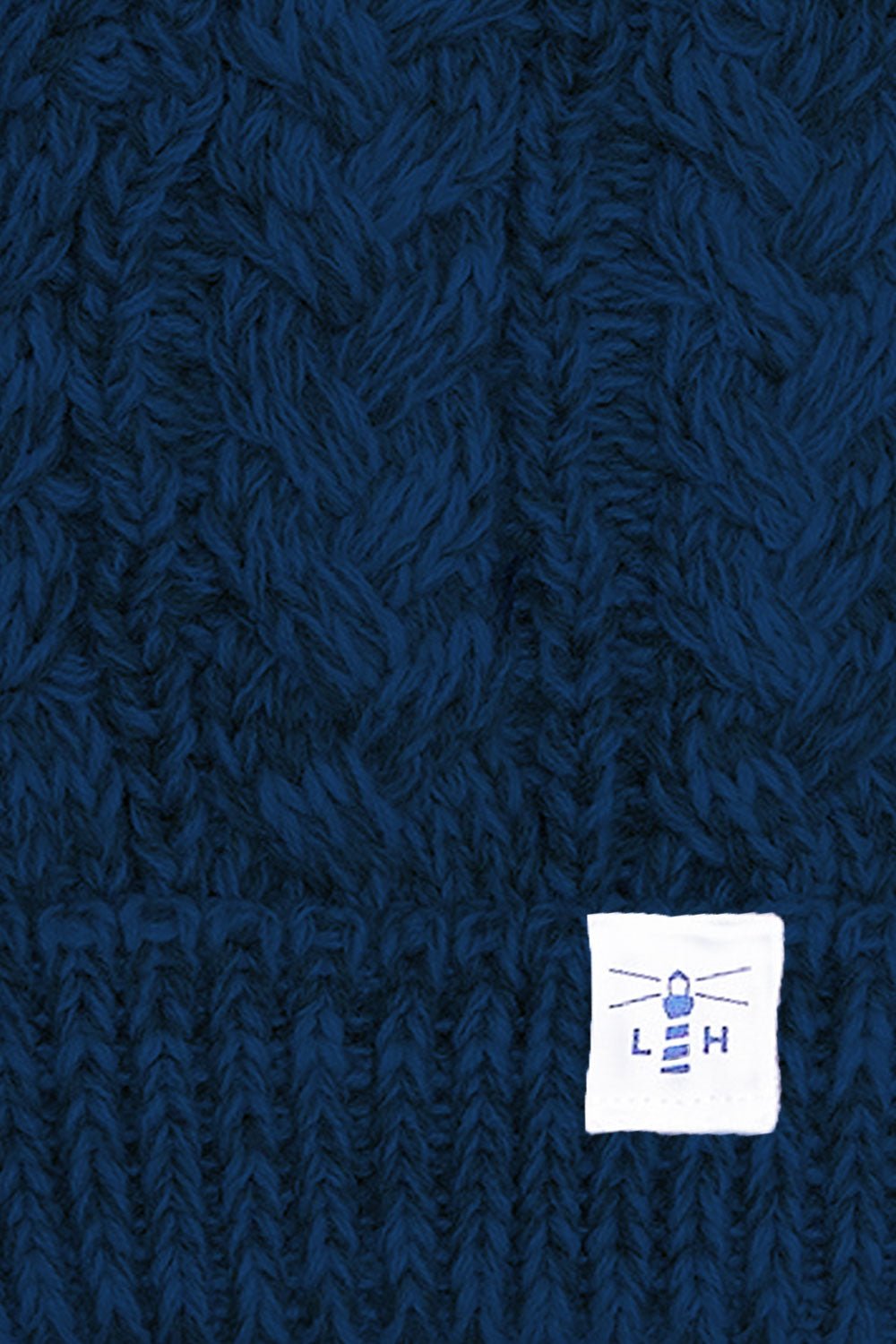 Hannah Bobble Hat - Navy Red
