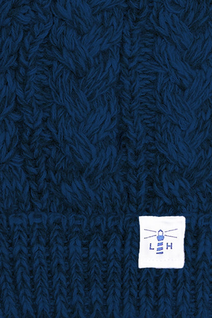 Hannah Bobble Hat - Navy Red-Lighthouse
