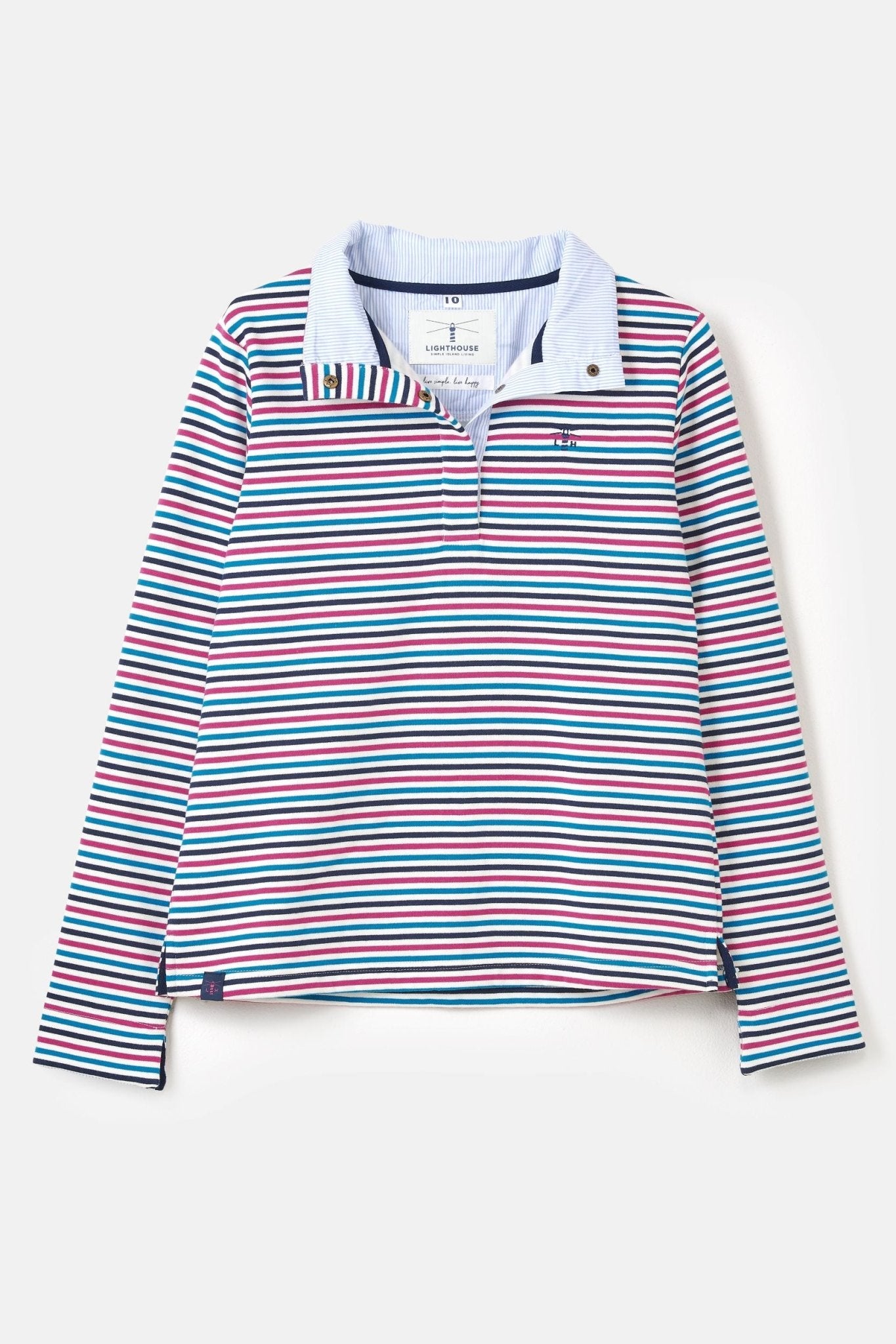 Haven Jersey - Berry Teal Stripe-Lighthouse