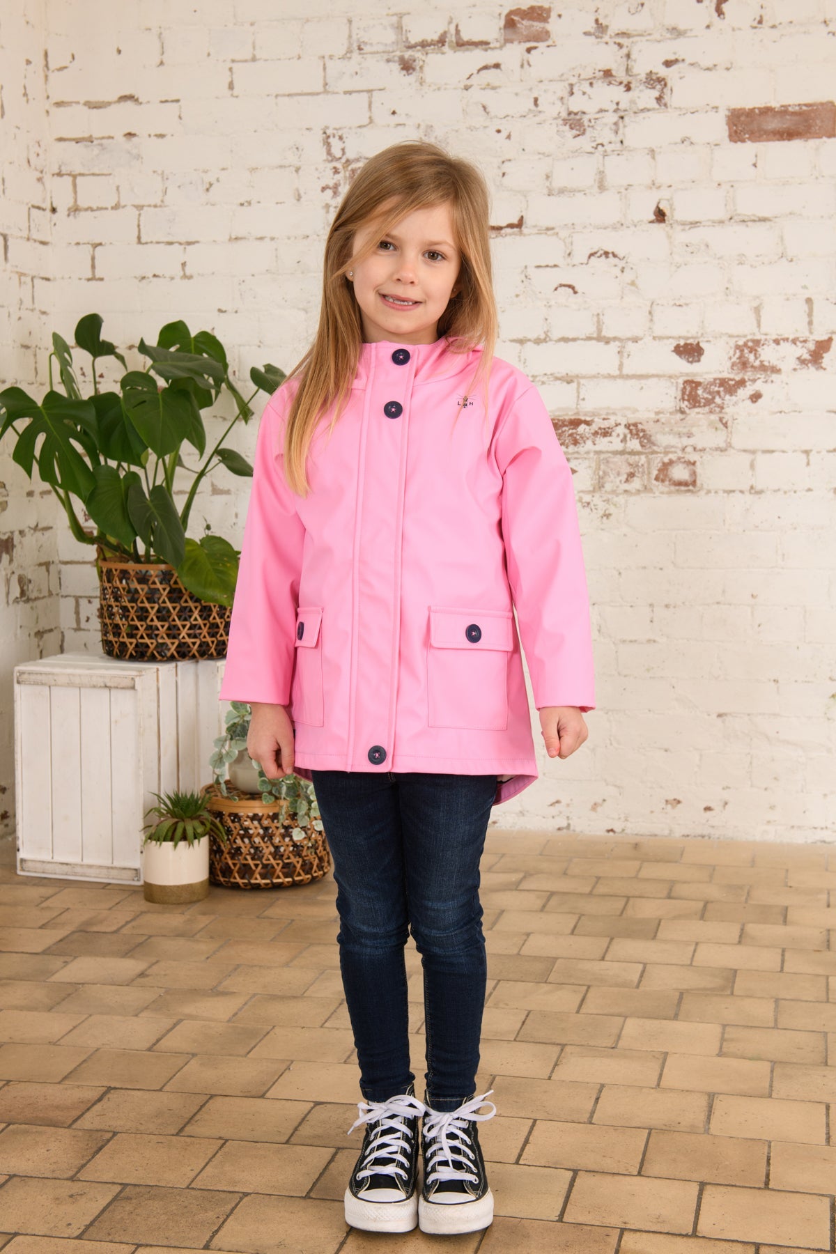 Heidi girls' waterproof jacket, Blush Pink