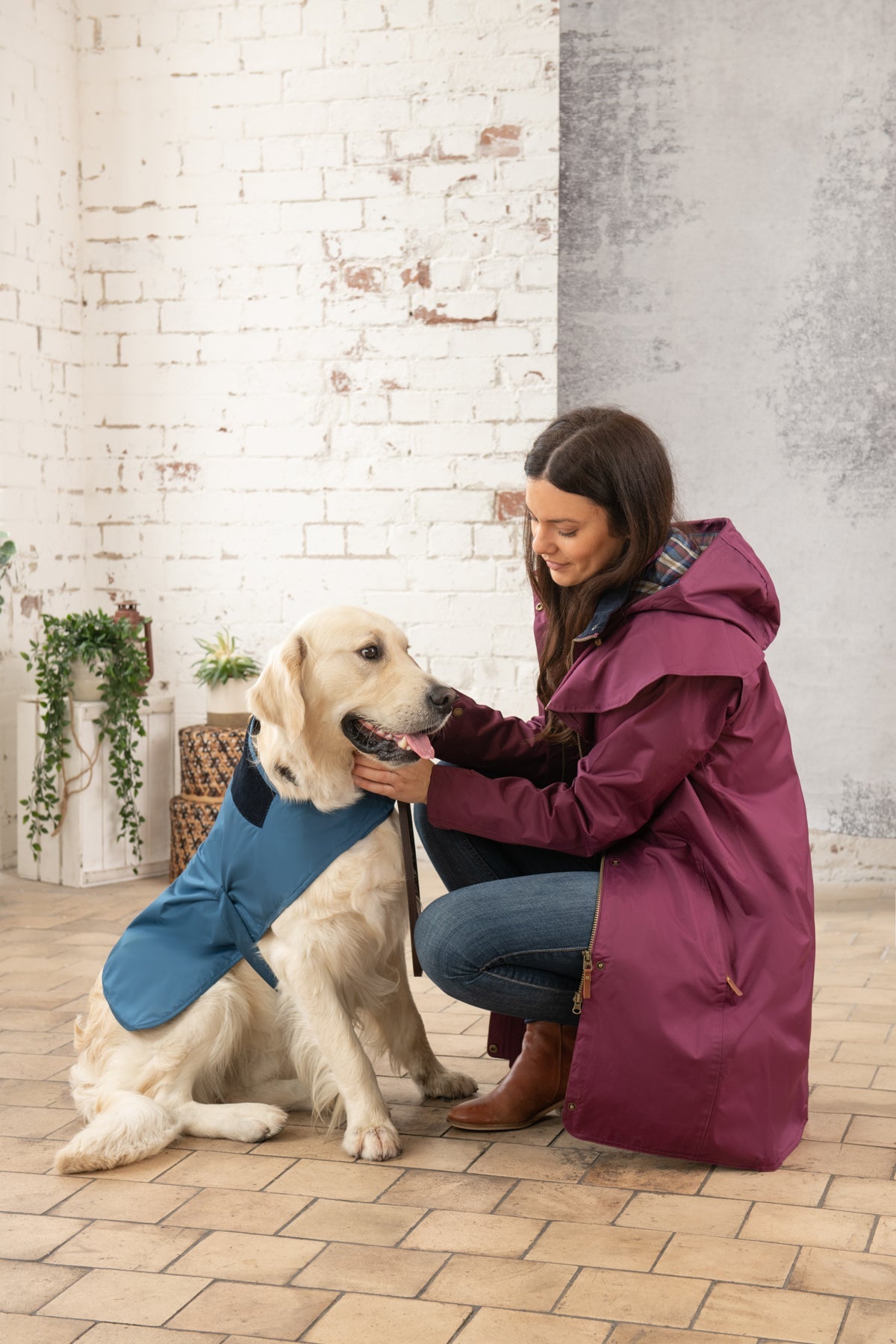 Heritage Dog Coat - Deep Sea-Lighthouse