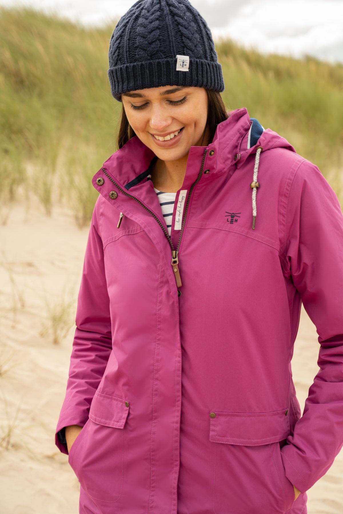 Iona Coat - Fuchsia-Lighthouse