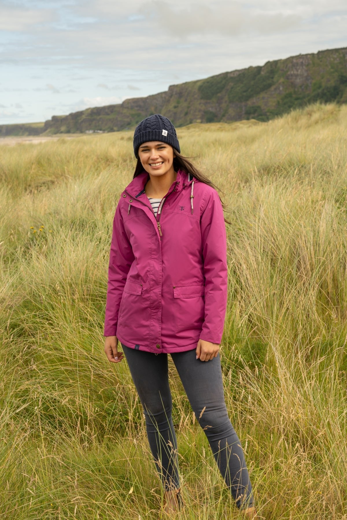 Iona Coat - Fuchsia-Lighthouse