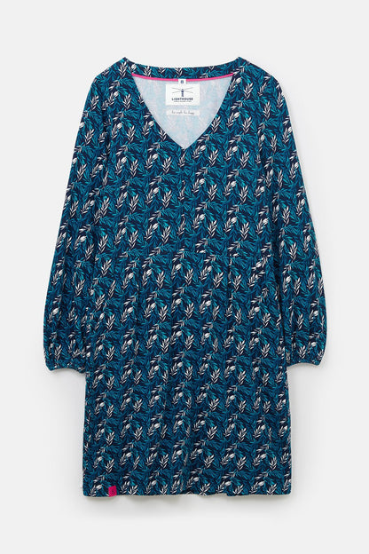 Isla Dress - Teal Leaf-Lighthouse