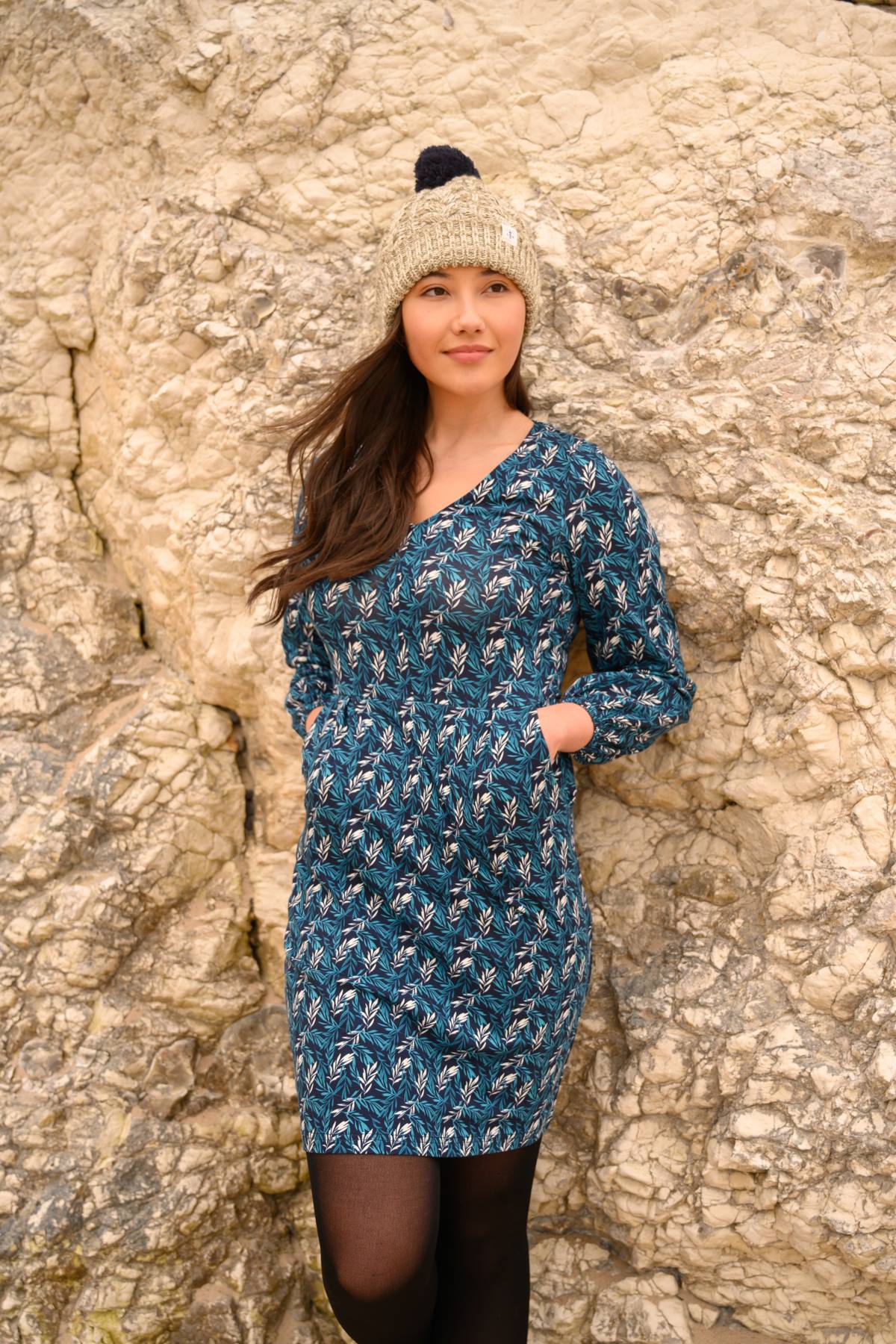 Isla Dress - Teal Leaf-Lighthouse