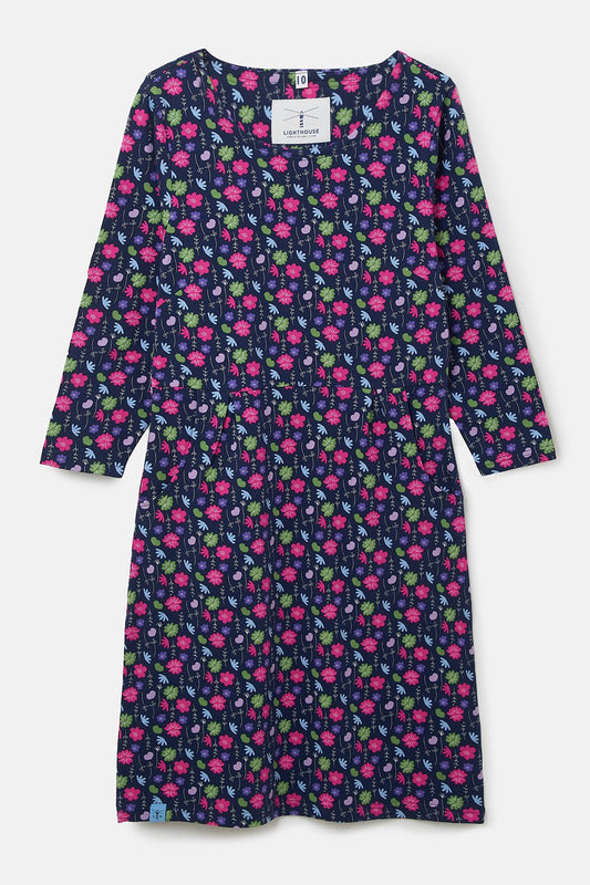 Ivy Dress - Navy Floral - Lighthouse