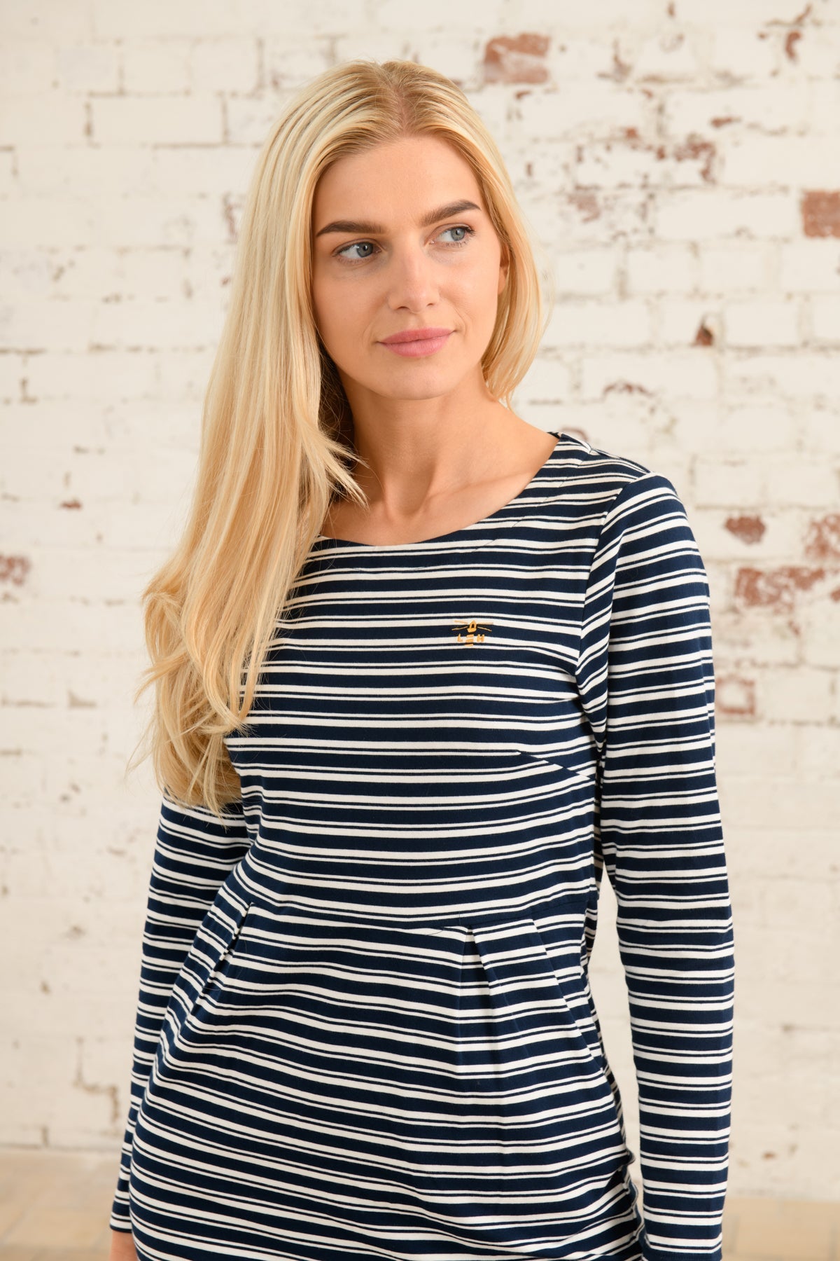 Ivy Dress - Navy Stripe