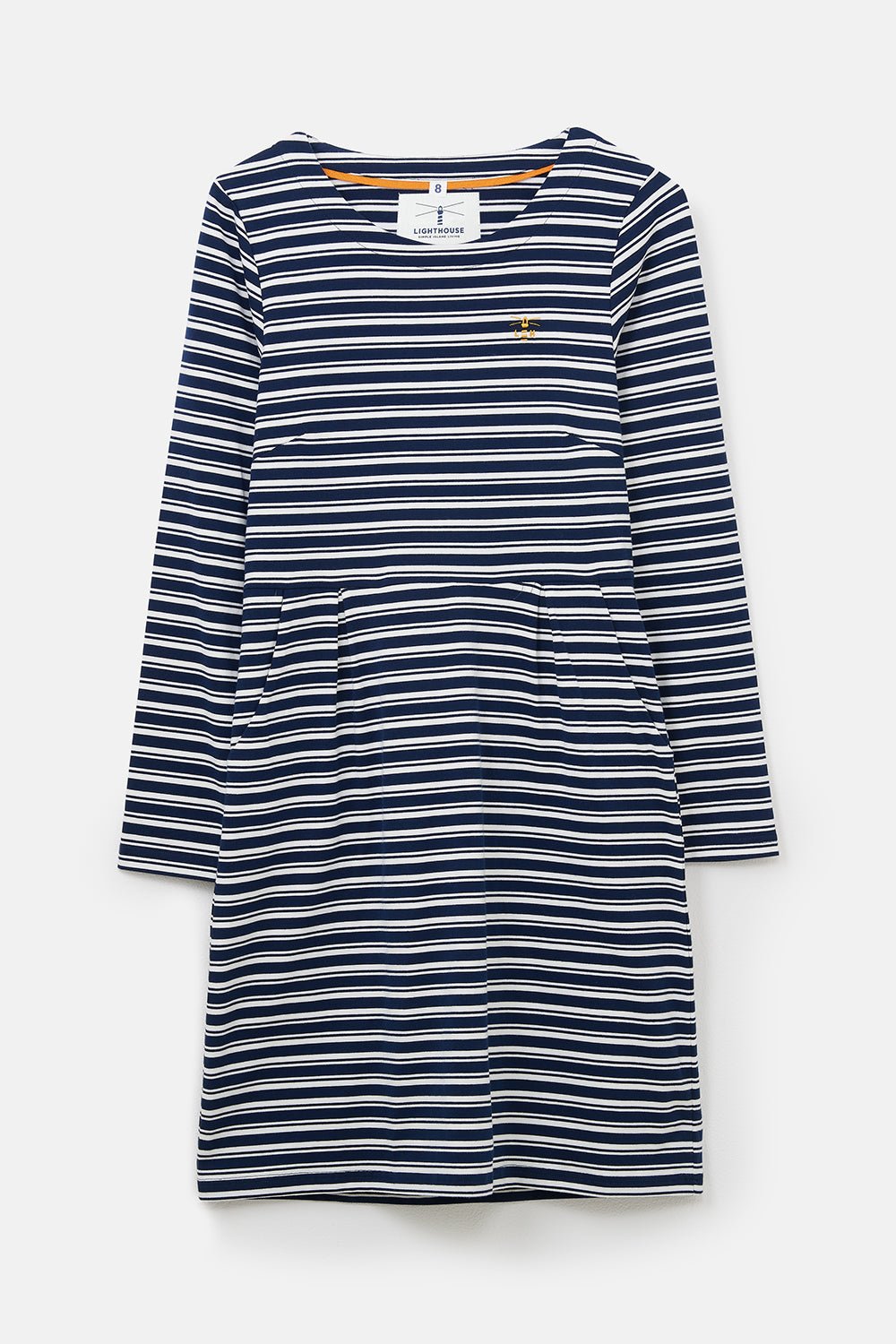 Ivy Dress, Navy Stripe