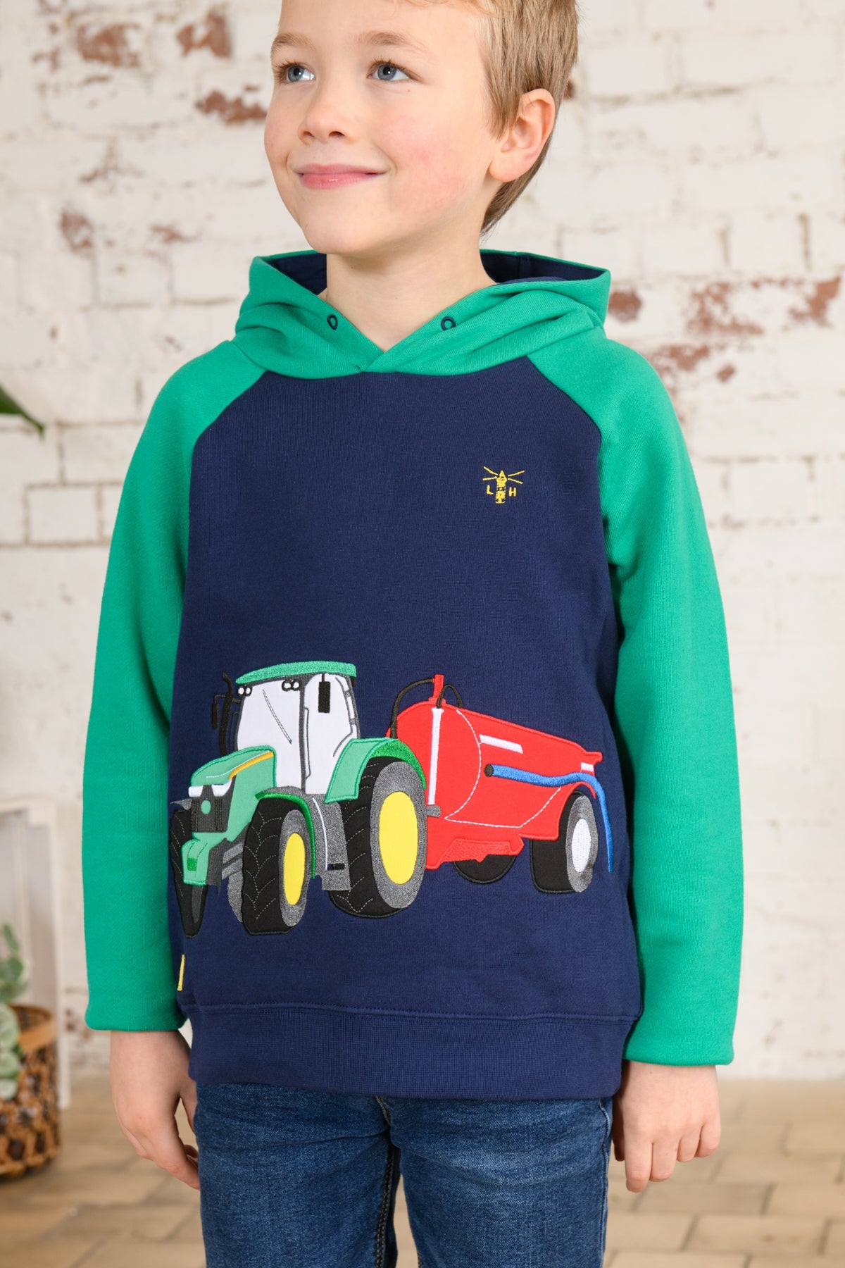 Jack Hoodie - Green Tractor Slurry-Lighthouse