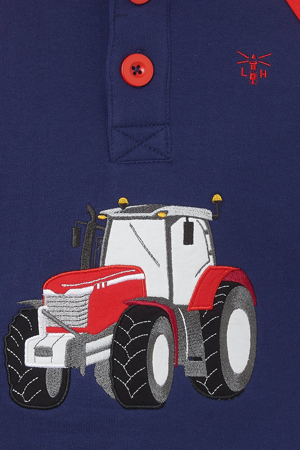 Jack Hoodie - Red Tractor Appliqué - Lighthouse