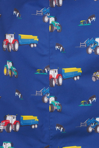 Jamie Puddlesuit - Navy Tractor Print-Lighthouse