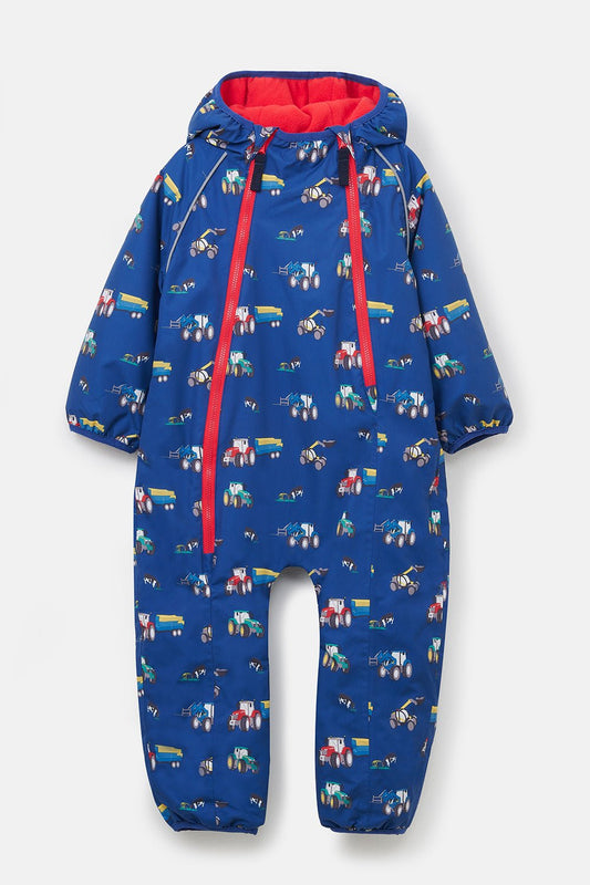 Jamie Puddlesuit - Navy Tractor Print-Lighthouse