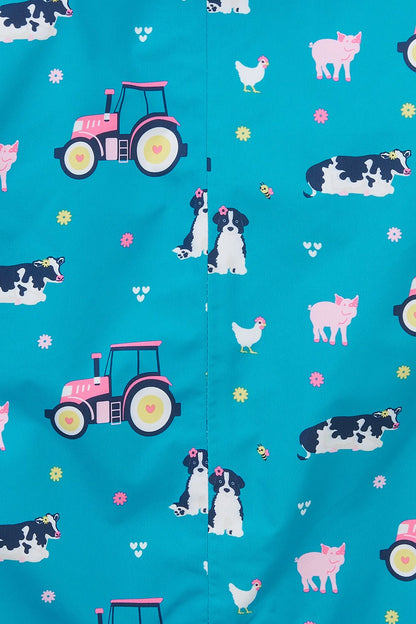 Jamie Puddlesuit - Teal Farm Print-Lighthouse