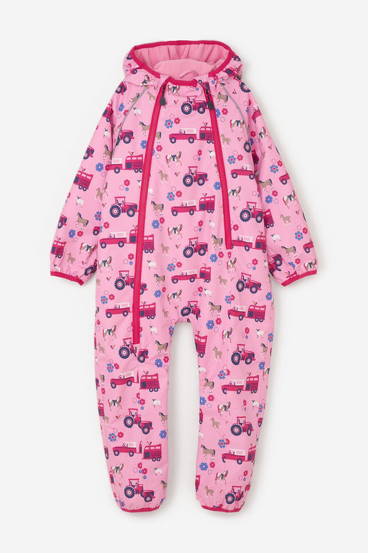 Jude Puddlesuit - Blush Pink Farm Print-Lighthouse