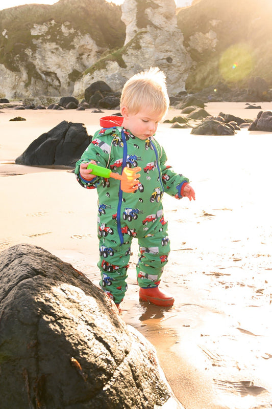 Jude Puddlesuit - Peagreen Tractor Print-Lighthouse