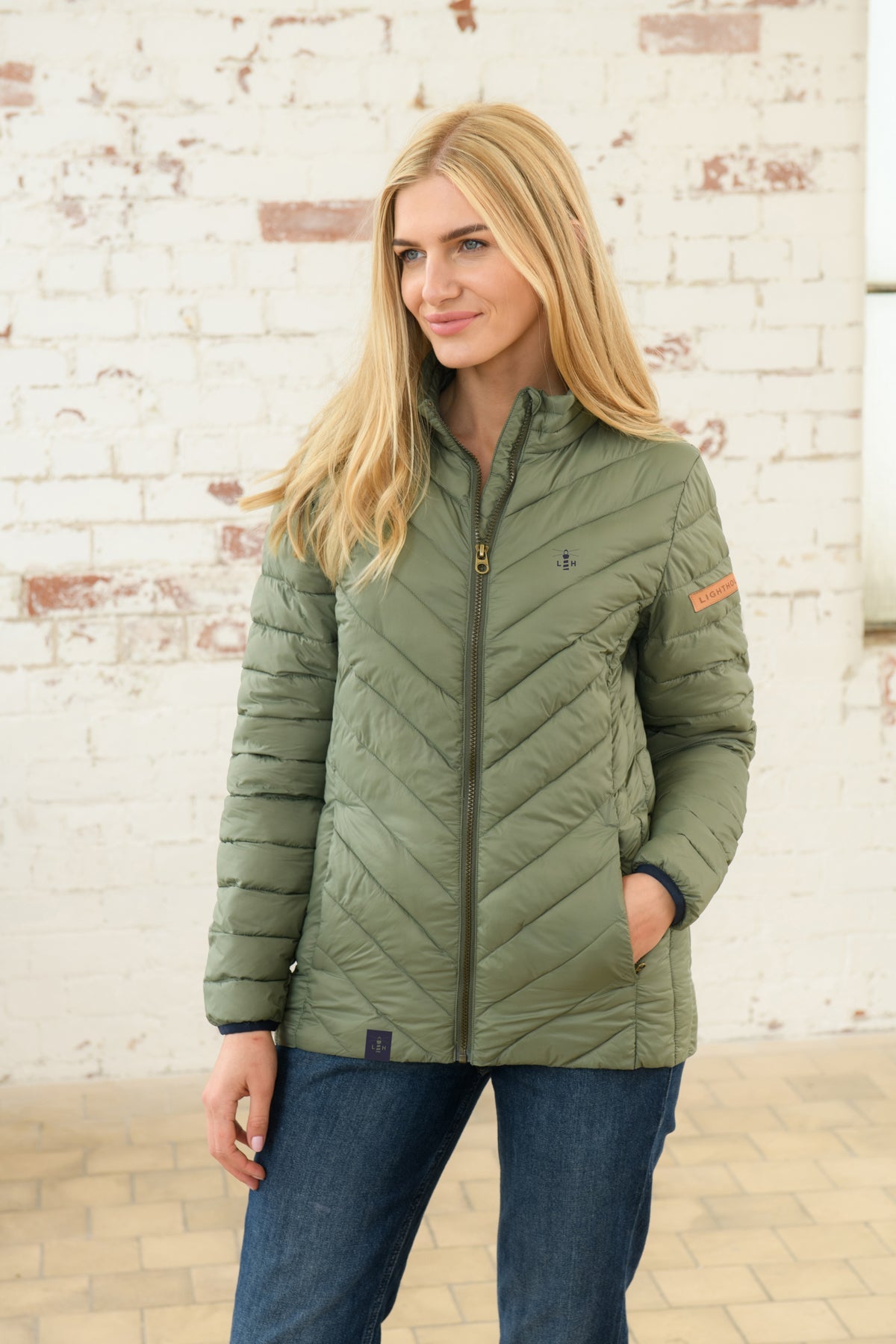 Lara Down Jacket - Khaki-Lighthouse