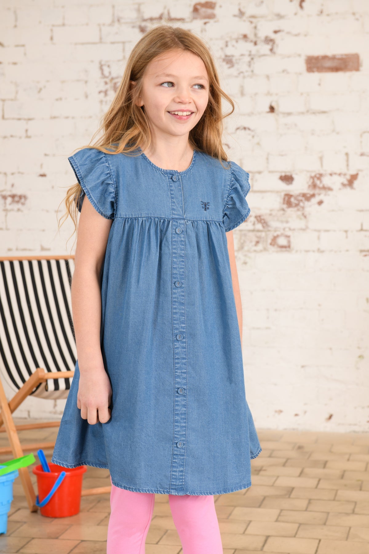 Lexie Dress - Soft Denim-Lighthouse