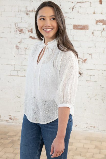 Lola Blouse - Broderie Anglaise-Lighthouse