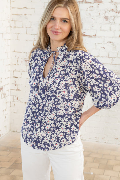 Lola Blouse - Indigo Daisy-Lighthouse