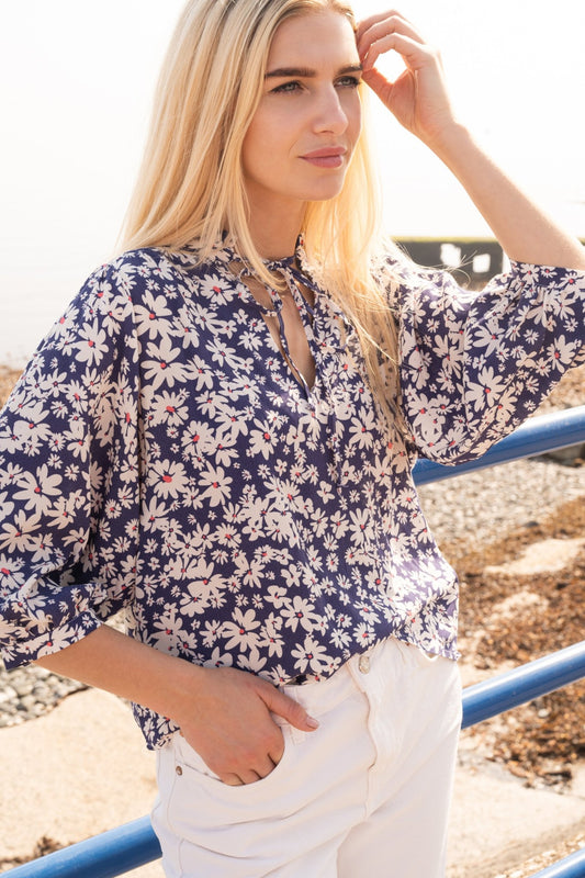 Daisy Blouse in Royal Blue by ExVoto