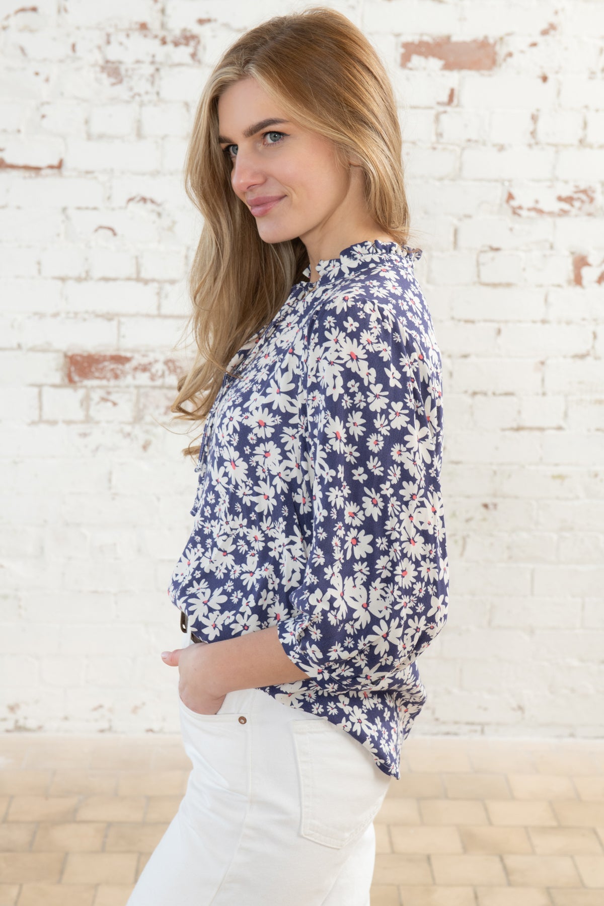 Lola Blouse - Indigo Daisy-Lighthouse