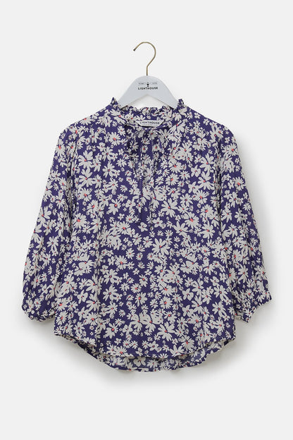 Lola Blouse - Indigo Daisy-Lighthouse