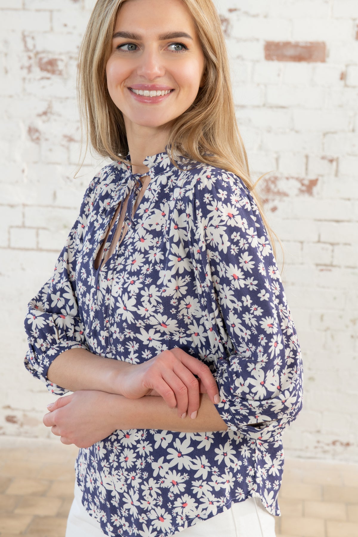 Lola Blouse - Indigo Daisy-Lighthouse