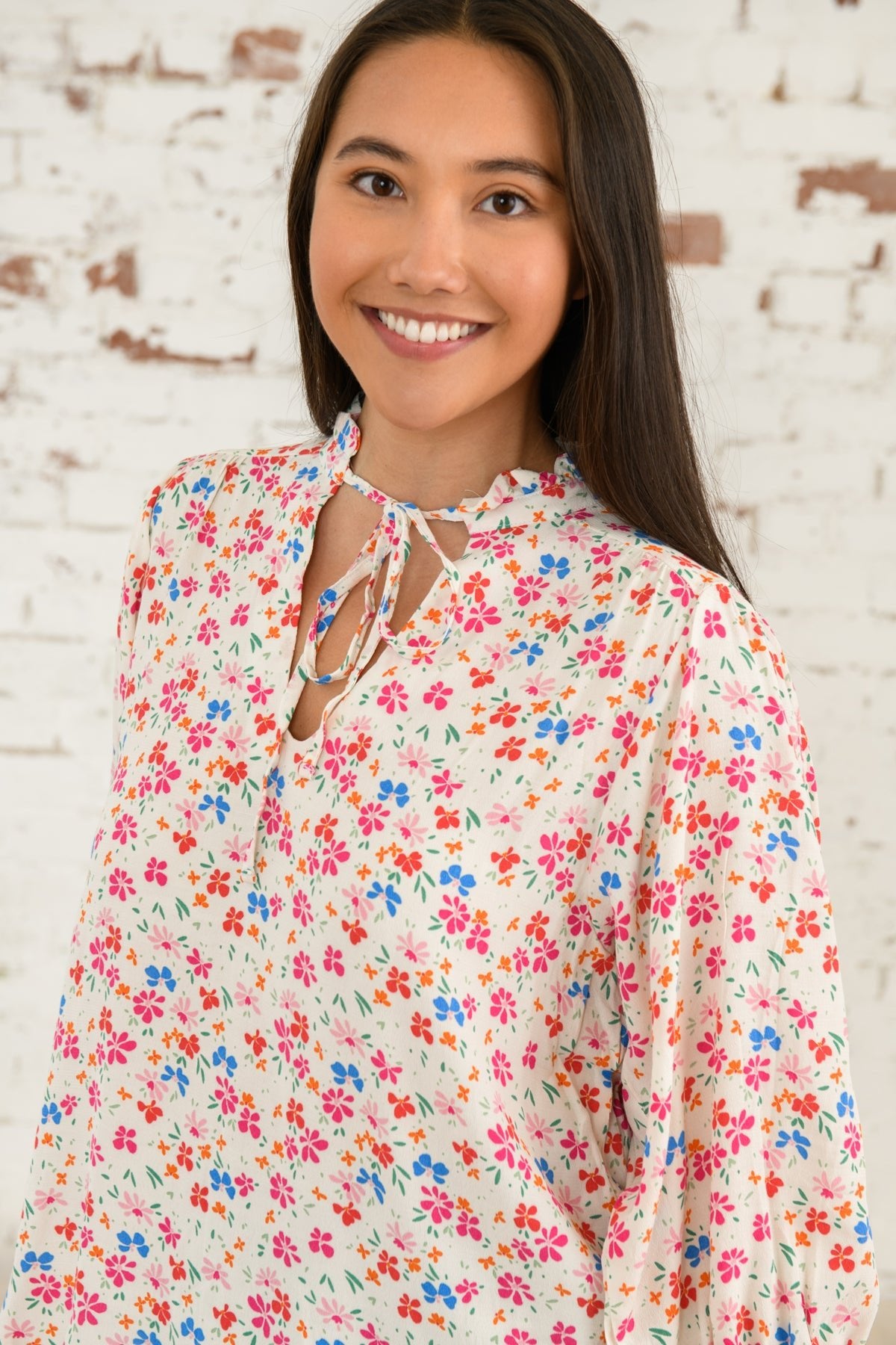 Lola Blouse - Summer Floral-Lighthouse