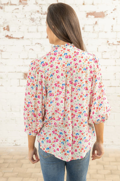 Lola Blouse - Summer Floral-Lighthouse