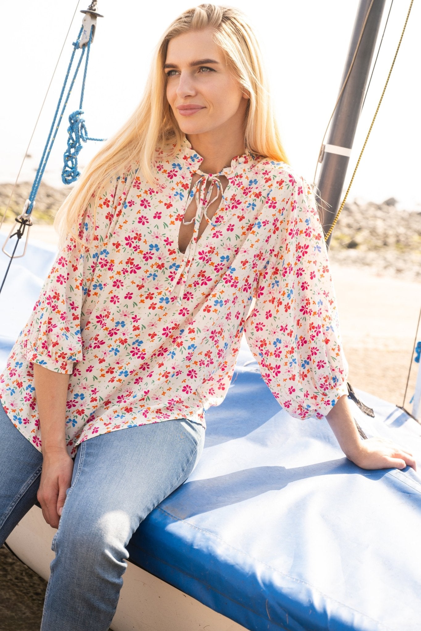 Lola Blouse - Summer Floral-Lighthouse