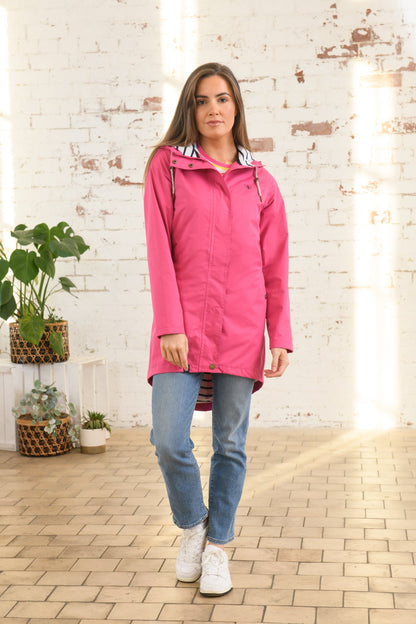 Long Beachcomber Jacket - Azalea Pink-Lighthouse