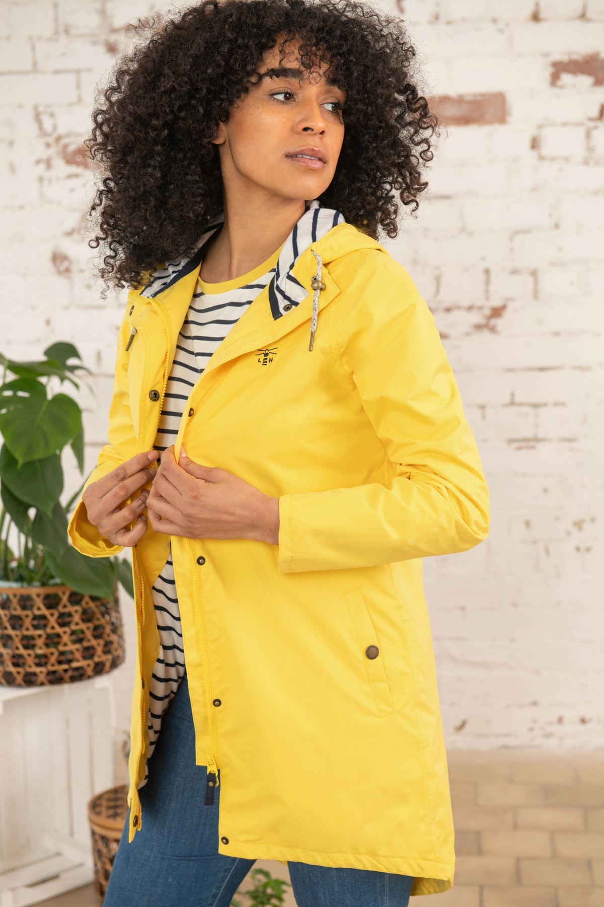 Long Beachcomber women's waterproof jacket, Dandelion