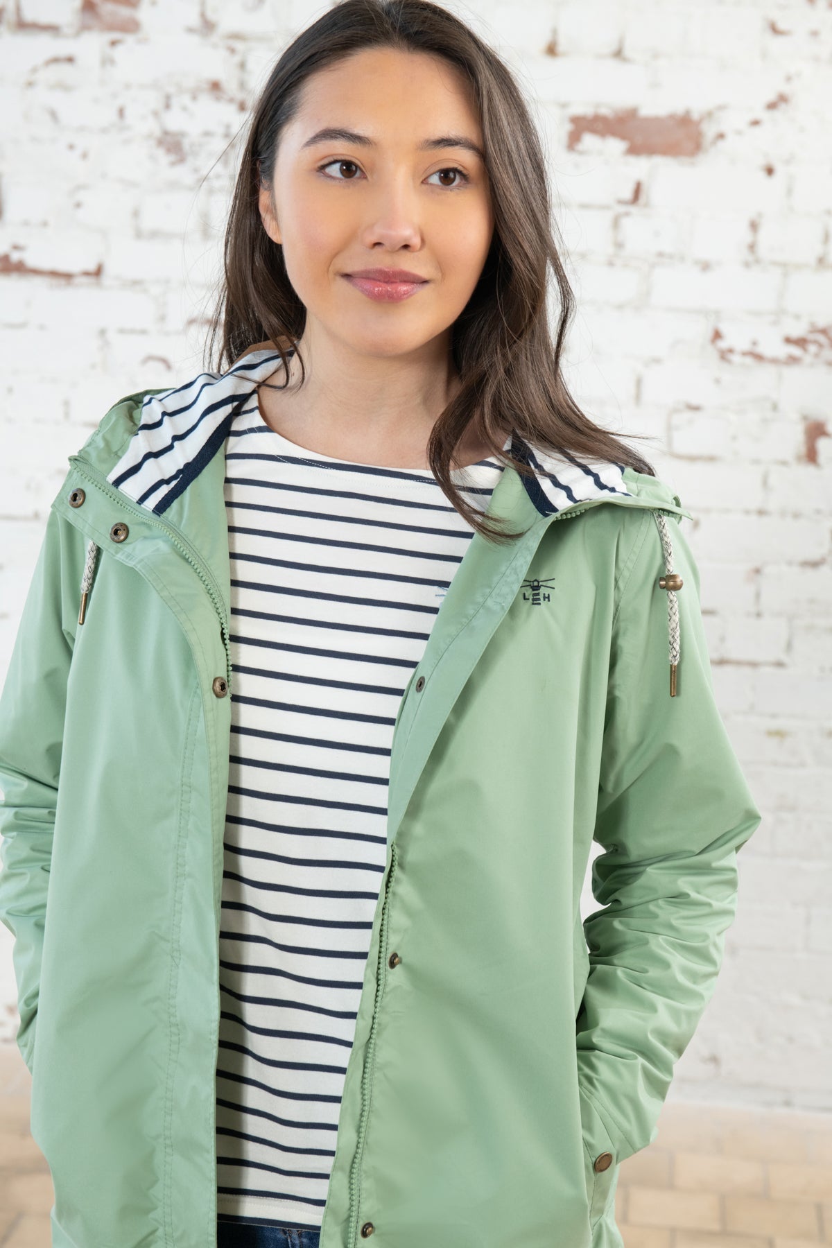 Long Beachcomber Jacket - Pistachio-Lighthouse