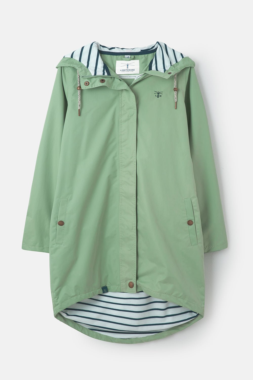 Long Beachcomber Jacket - Pistachio-Lighthouse