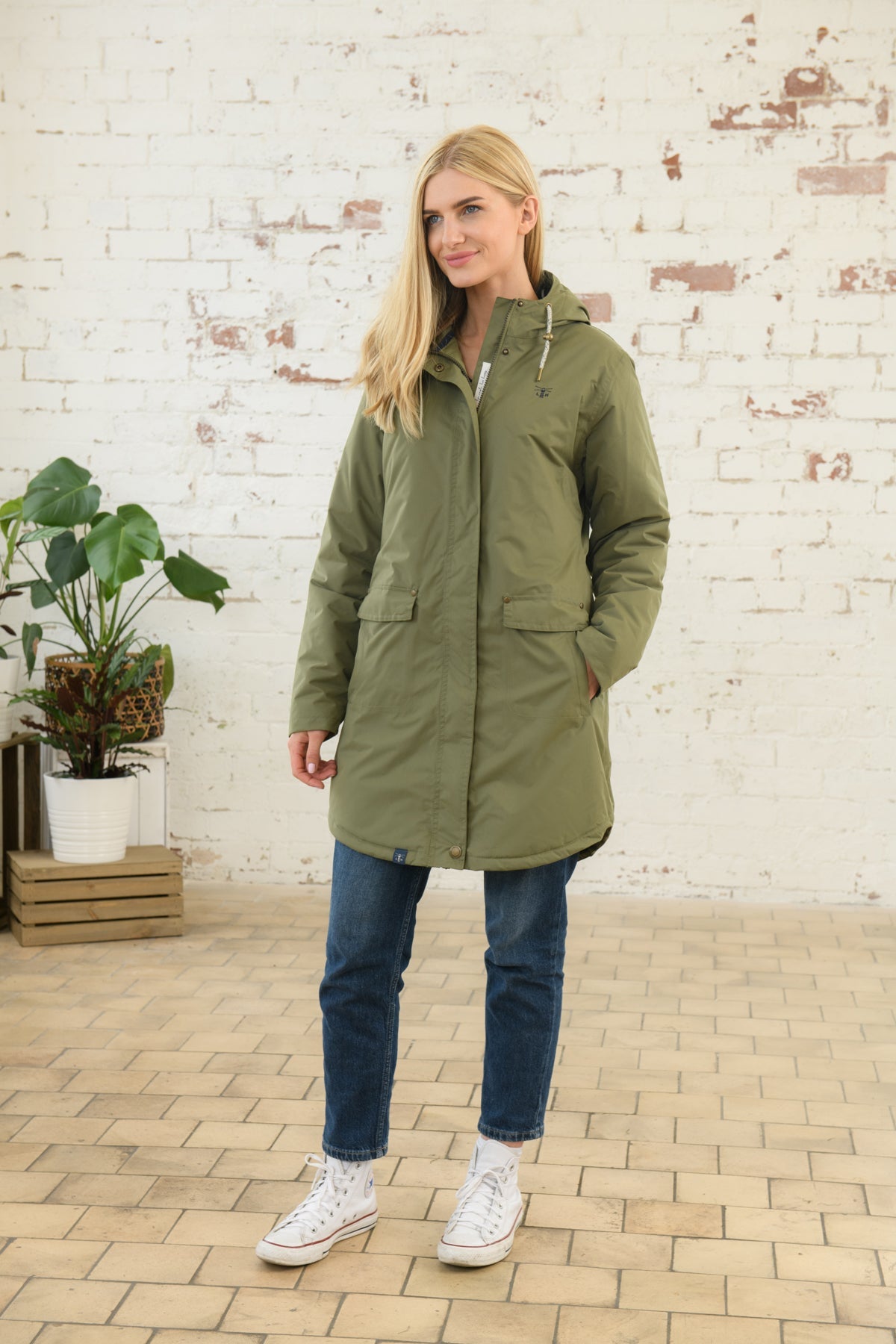 Long Iona Coat - Khaki-Lighthouse