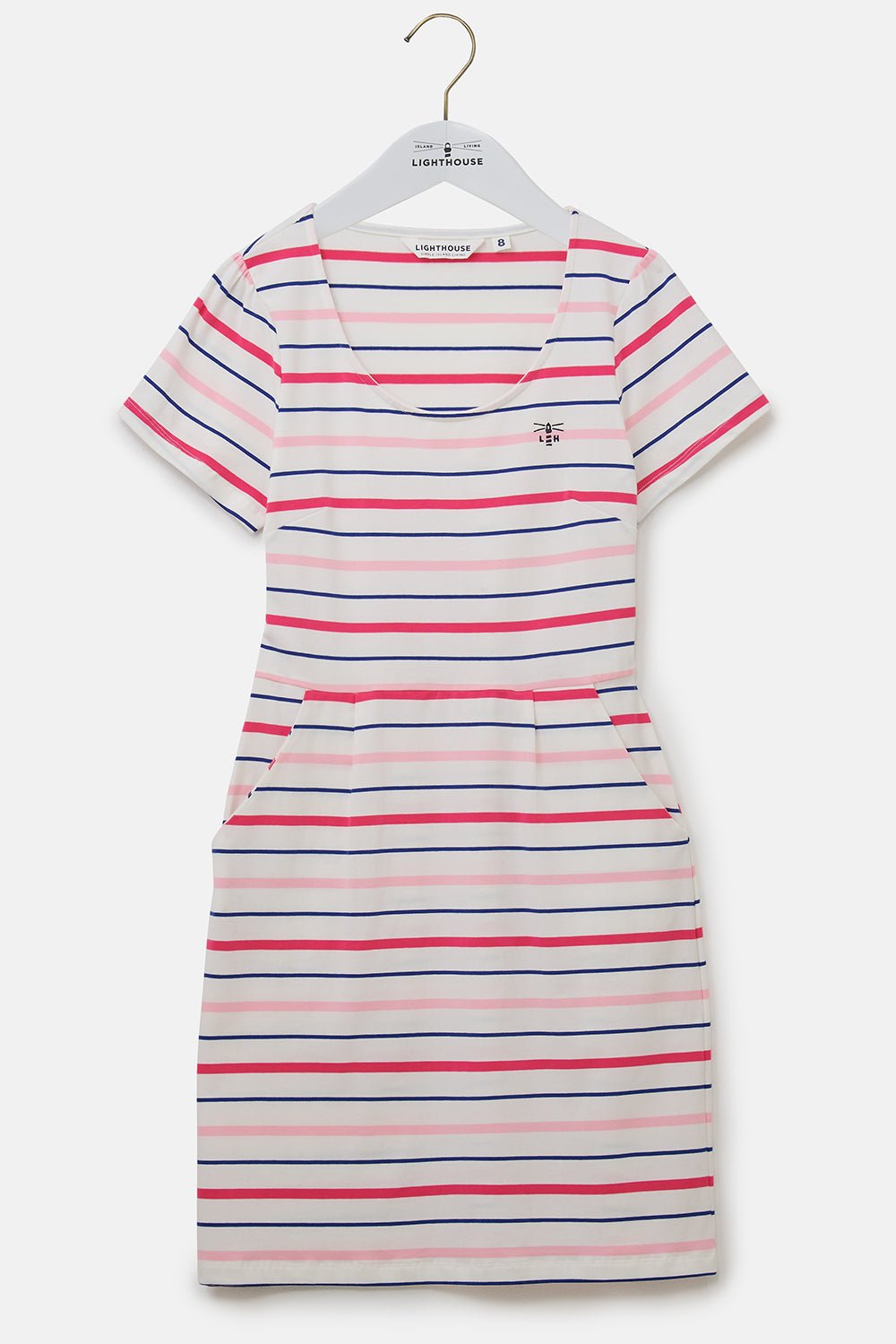 Lydia Dress - Pink Stripe-Lighthouse